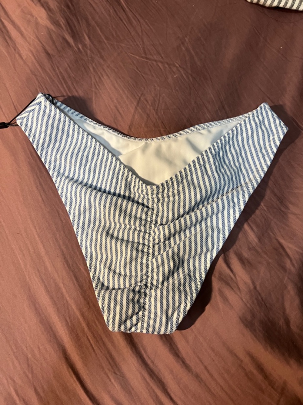 Montce Blue and White Striped Bandeau Bikini - Picture 6 of 14